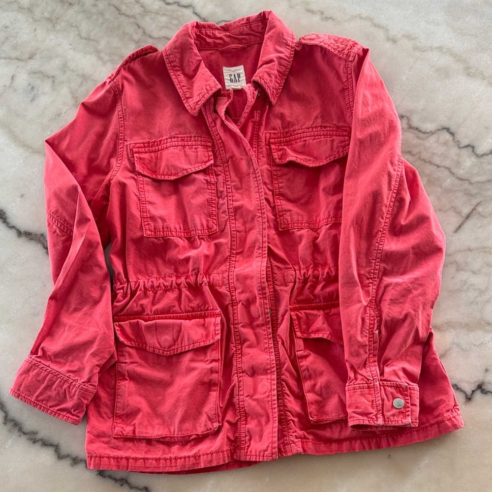 GAP Vibrant Coral utility Jacket